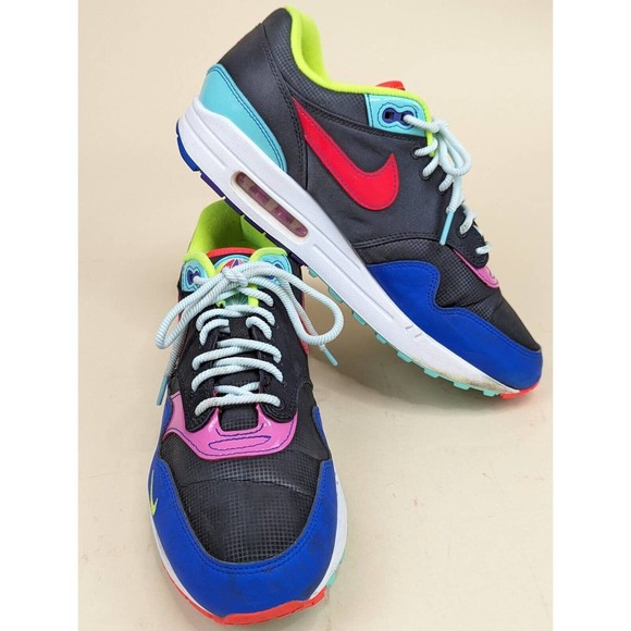Nike Mens Air Max 1 Parachute Running Shoes Black CU4713-001 Hyper Grape Low 10 main image 7